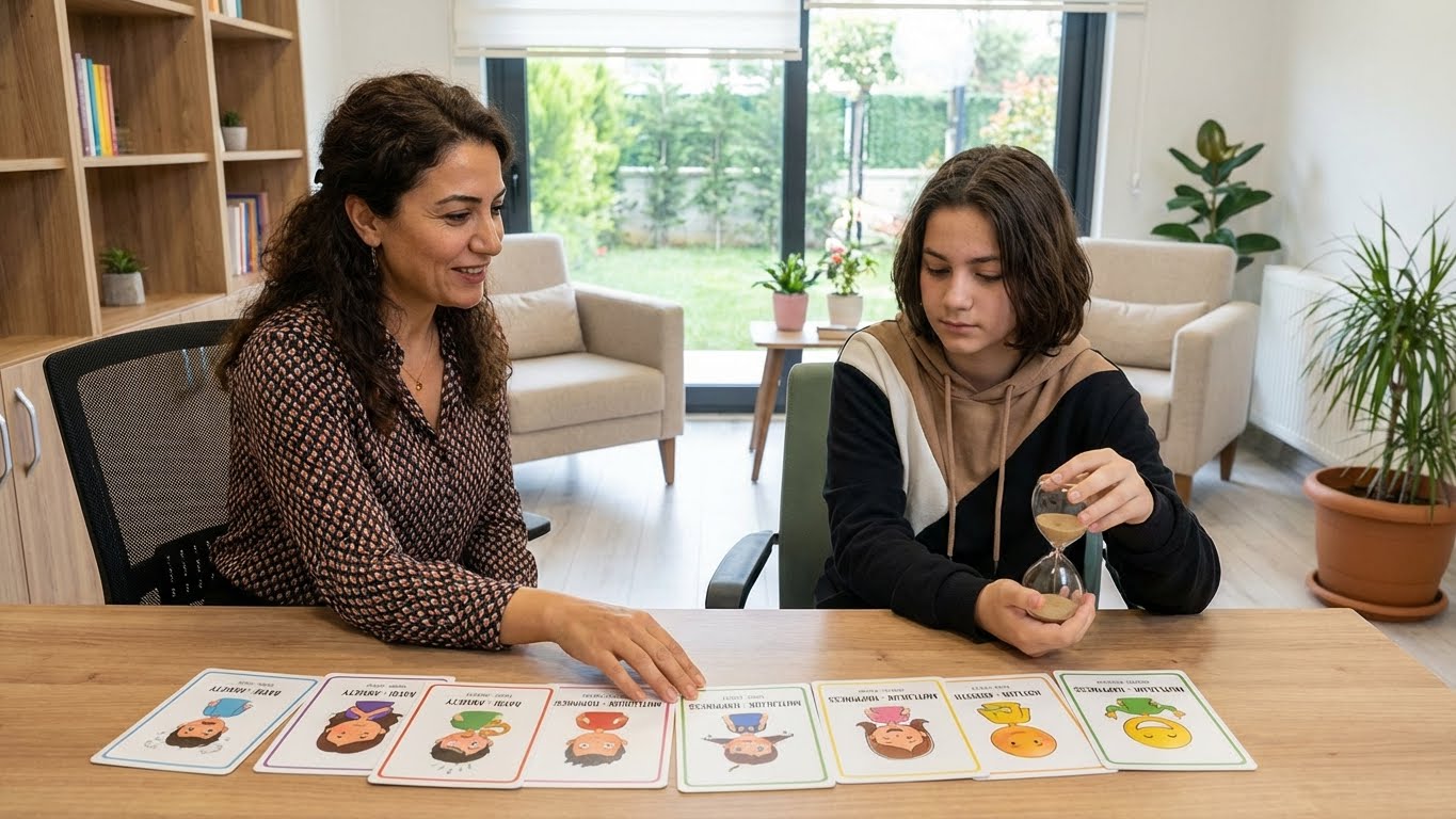 Ergenlik döneminde ebeveyn genç iletişimi ve davranış yönetimi.