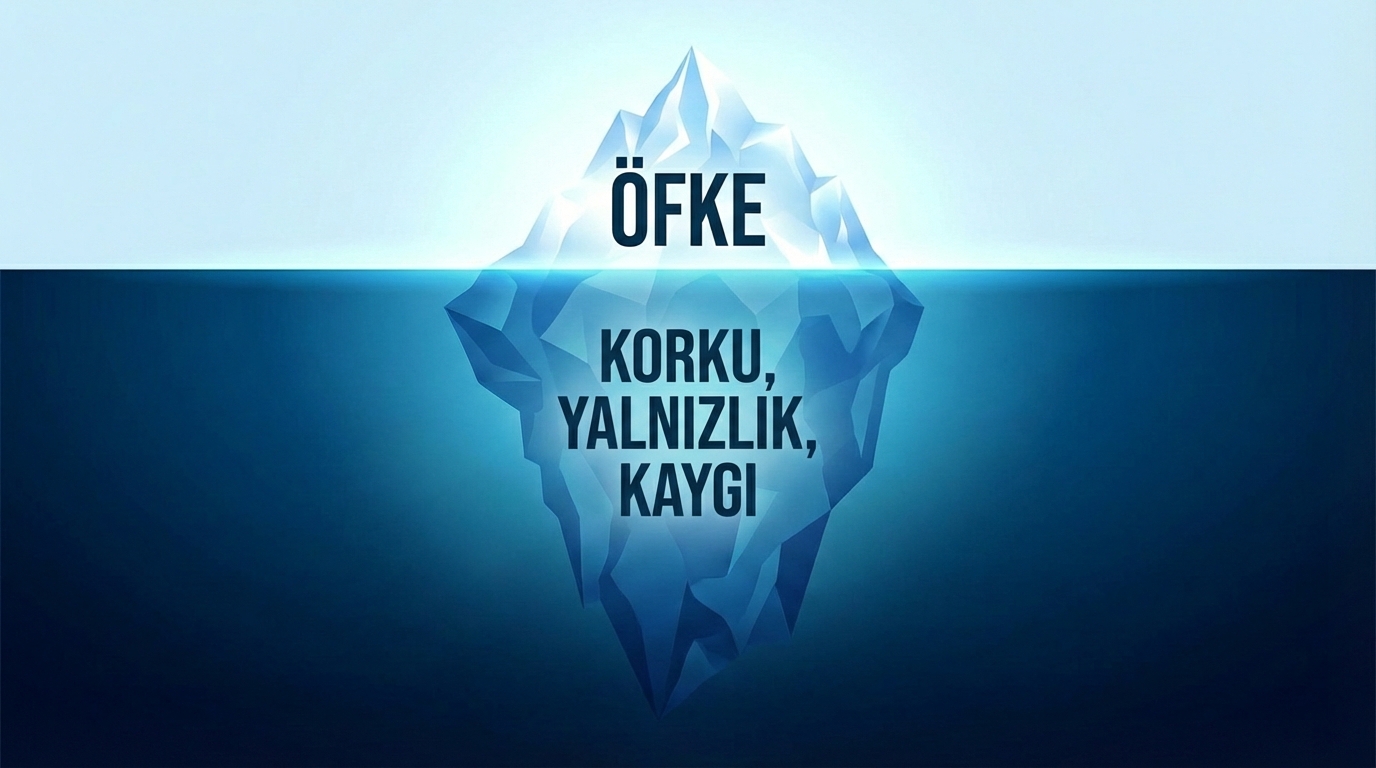 Ergen öfkesinin altında yatan psikolojik nedenler buzdağı metaforu