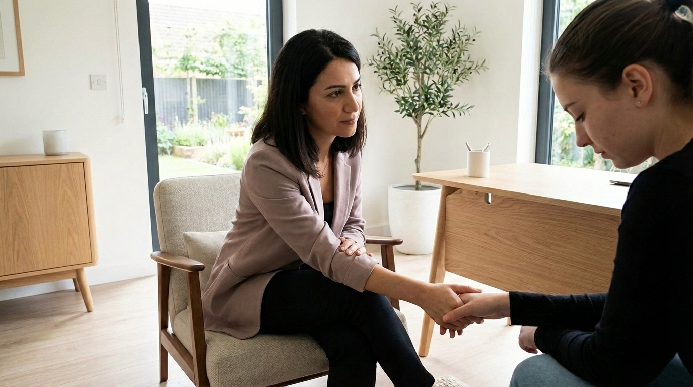 Özgüven eksikliği psikoterapi seansı Malia Psikoloji.