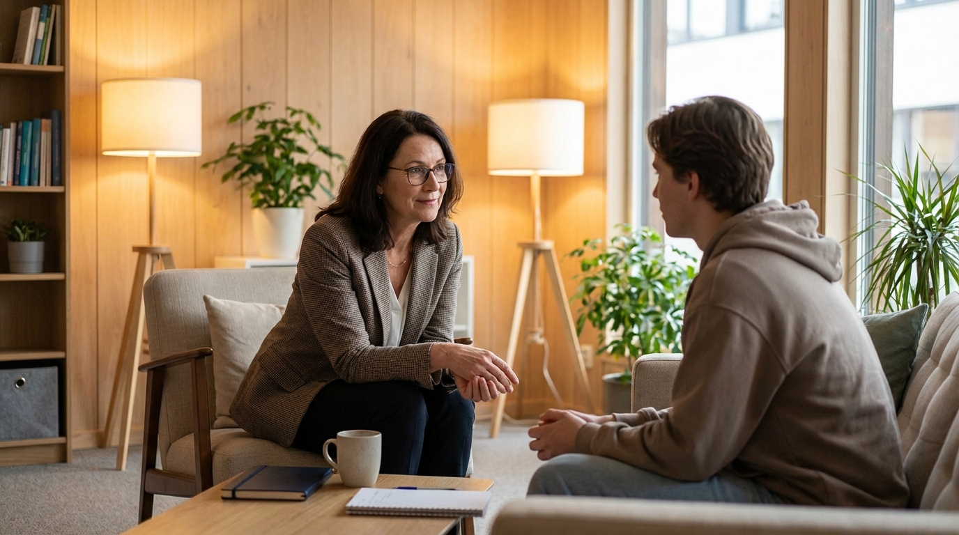 Psikolog ilk seans ücretsiz mi sorusuna yanıt arayan danışan ile uzman psikolog görüşmesi.