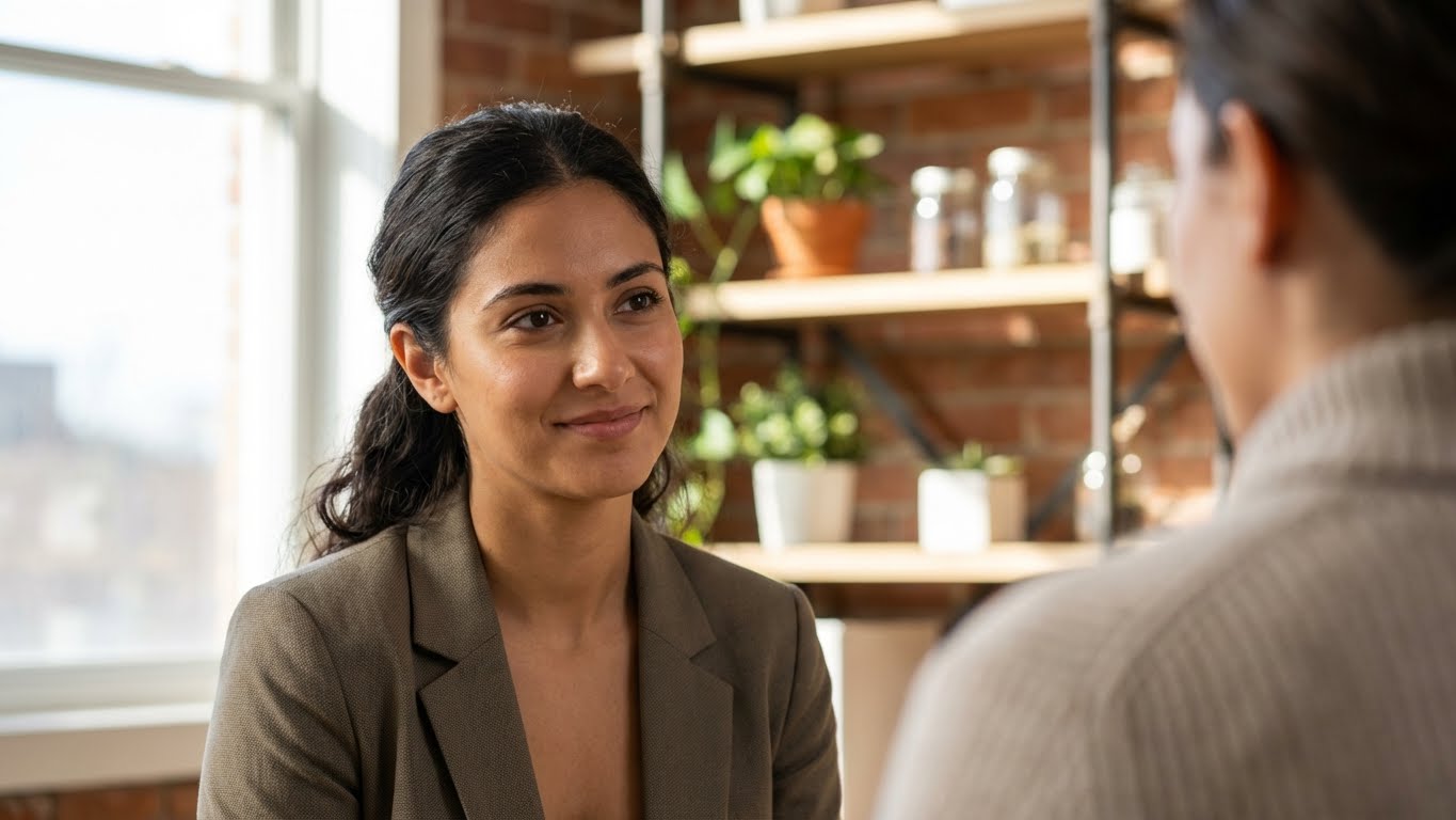 Uzman Klinik Psikolog eşliğinde modern bir klinikte gerçekleştirilen ilişki ve çift terapisi seansı.