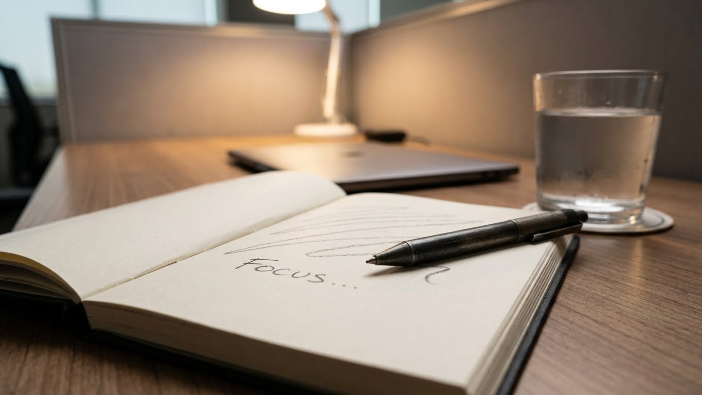 Yoğun üzüntünün bilişsel etkileri ve günlük hayat üzerindeki odaklanma güçlüğü sembolü.